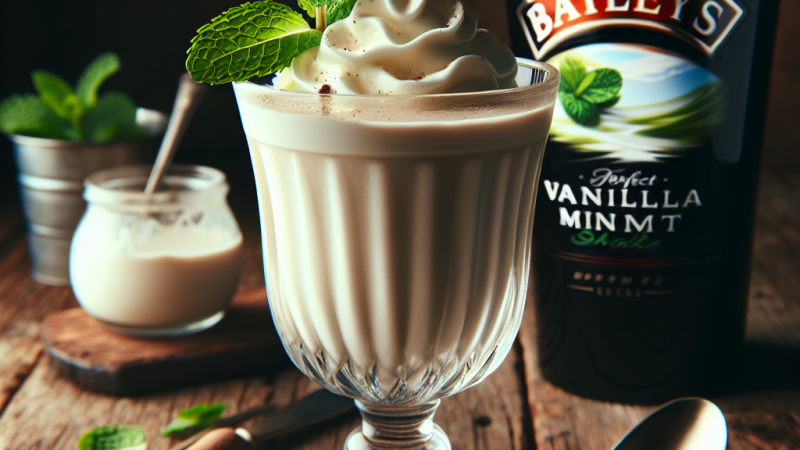 Indulge in Bliss: Crafting the Perfect Baileys Vanilla Mint Shake Recipe